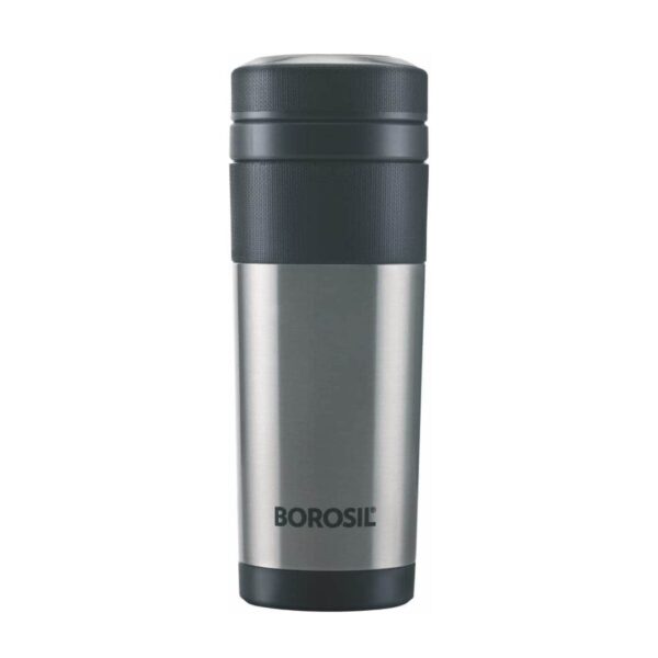 Borosil - Vacuum Insulated Hydra Travelmate Tea & Coffee Stainless Steel Travel Mug - Spill Proof - Hot And Cold, 350 Ml